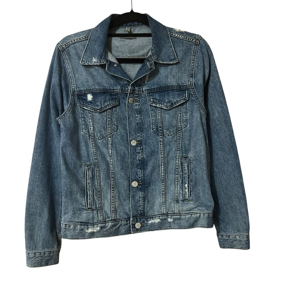 DL1961 Distressed Denim Cotton Jean Jacket Womens Size XS
